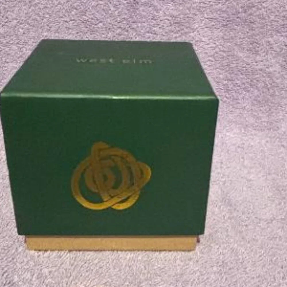 West Elm Ready Or Knot Art Glass Twisted Infinity Paperweight Earth tones Colors